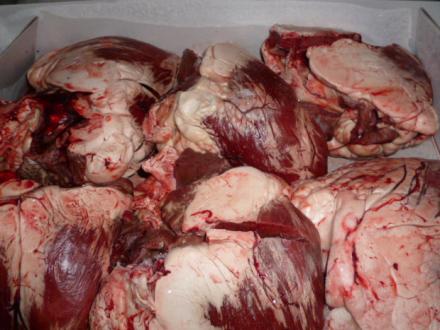 BEEF HEARTS BLOCK FROZEN